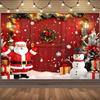 Merry Christmas Background Supplies Winter Snowman Santa Claus Backdrop Xmas Tree Party Decoration Christmas Photography Props