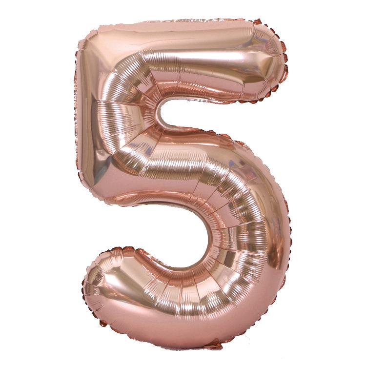 Hot Selling 40 Inch Aluminum Film Balloons Gold Silver Number Balloon for Wedding Party Birthday Decoration