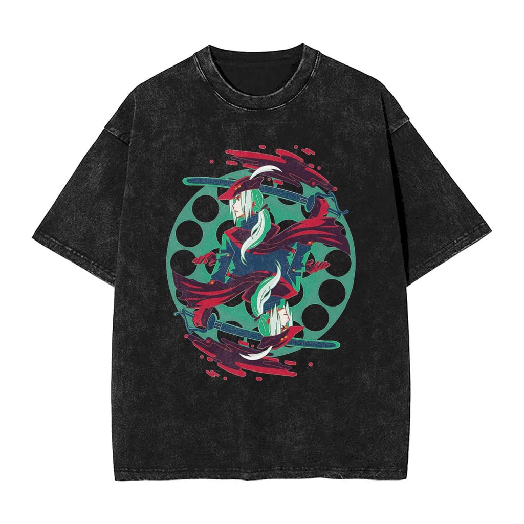 Hot Game Peripherals Bloodborne Darks Souls Graphic Print TShirt Streetwear Vintage Washed Cotton Top Oversized Summer New Tees