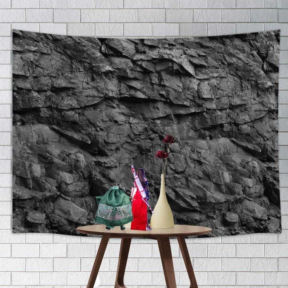 Tapestry architecture brick rock 75x100 чёрный