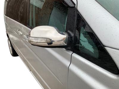 Covers for Mirrors (2004-2010, Viano, 2 Pcs, Stainless Steel) for Mercedes Viano
