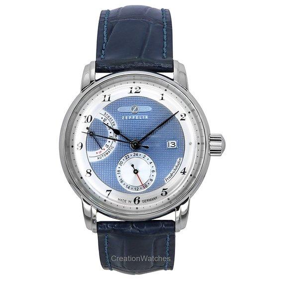 ZEPPELIN Friedrichshafen Leather Strap Blue Dial Automatic 85903 Men's Watch
