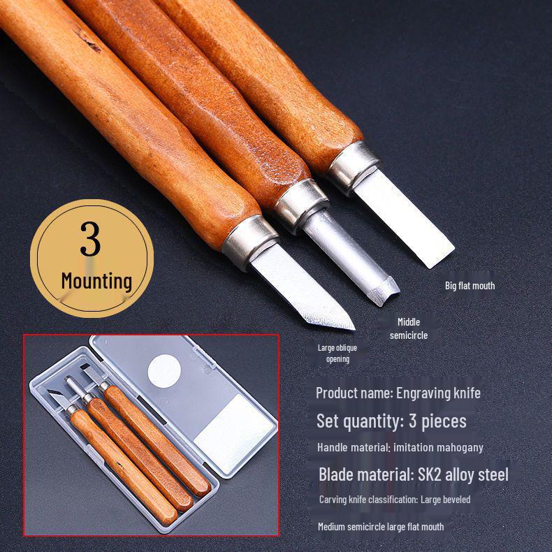Zestaw noży do rzeźbienia w drewnie do ręcznego rzeźbienia, tworzenia stempli i pieczęci