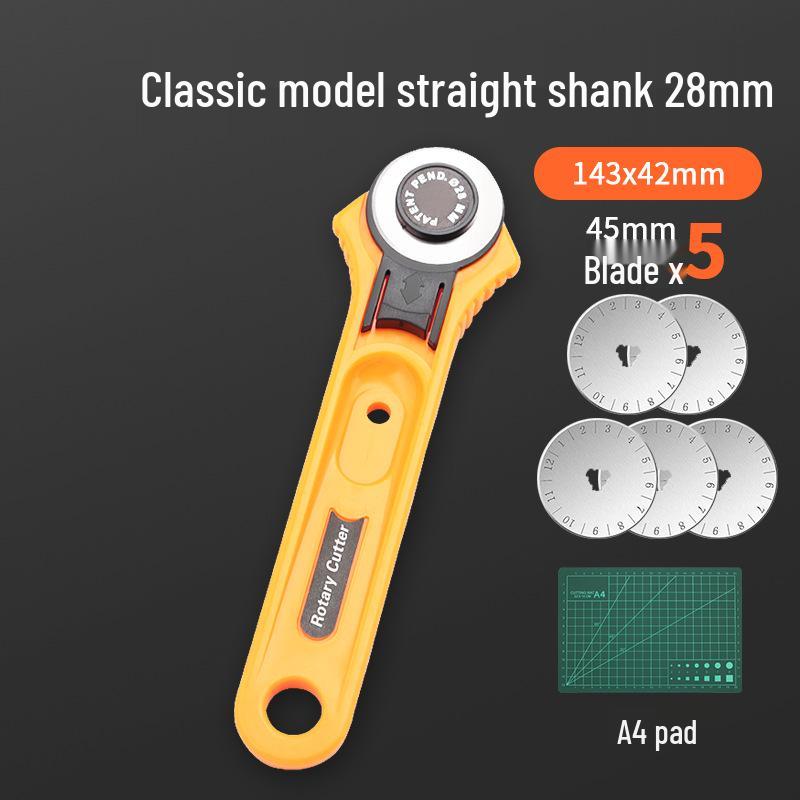 Rotary Fabric & Craft Knife - Precision Blade for Cutting Fabric, Paper, Boxes, Wallpaper & Crafts