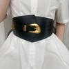 Solid Color Wide Cummerbunds Elastic Western Cowboy Belt Elegant Wide Belt  Dress