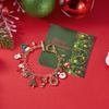 Christmas Santa Claus Snowman Tree Sock Pendant Bracelet Hat Deer Wreath Crystal Beads Tassel Bangle For Women Men Jewelry Gift