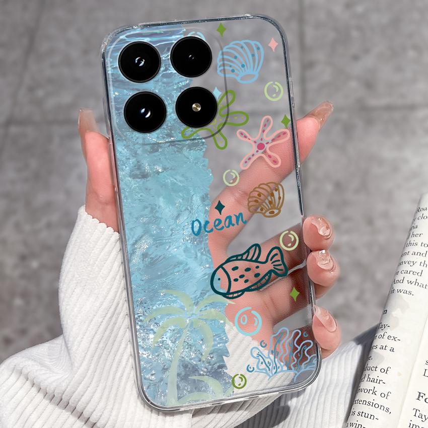 For Xiaomi 17 Mi 11T 11 10T 10 Pro 10S Phone Cover Sleeping Beauty Pattern Black TPU Soft Silicone Shockproof Protective Casing For Xiaomi Bumper Case