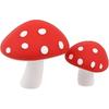 2 PCS Mushroom Car Interior Decoration, Cute & Healing Car Dashboard & Center Console Ornament with Invisible Adhesive, Mushroom Cars Decor Gifts for