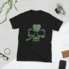 Kleeblatt Totenkopf Cool Irische Totenköpfe St. Patrick's Day Skelett Unisex T-Shirt