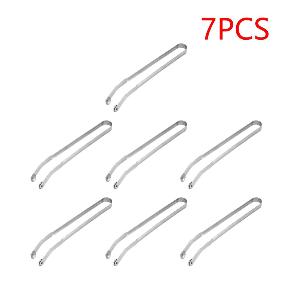 Portable BBQ Sausage Turning Tongs Kitchen Stainless Steel Locking Cooking Non-Slip Food Grill Tongs Long Handle Tongs Flip Tool