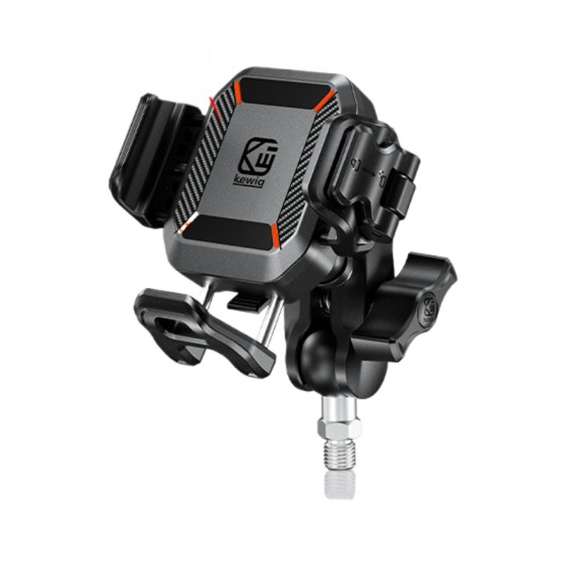 Motorcycle Wireless USB C Phone Holder Anti-Vibration Crossbar Phone Mount for 5.2"-7.2" Phones Works with 12-24V Motobike