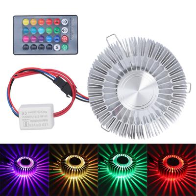 Hliníkové nástěnné svítidlo Sun Flower 3W RGB LED hliníkové nástěnné svítidlo s dálkovým ovládáním pro postel u postele