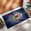 Blackburn Rovers Football Print Crystal Velvet Rug, Comfortable Water Absorbent Non Slip Indoor Floor Carpet
