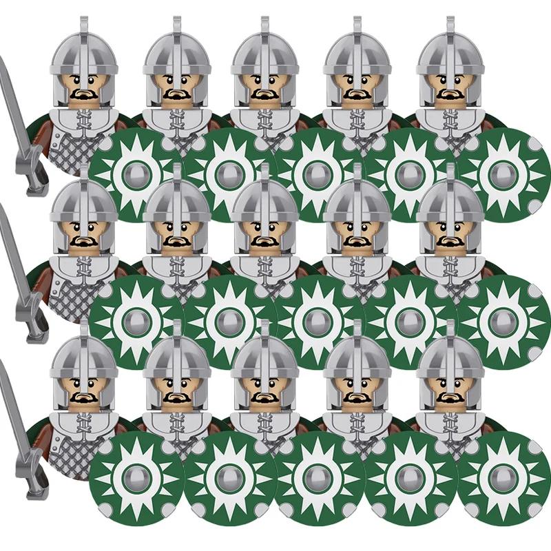 Średniowiecze Seria Władca Pierścieni Królewska Gwardia Rycerzy Lohan Starożytni Łucznicy Figurki Żołnierzy Klocki Zabawki dla Dzieci