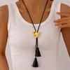 European and American metal simulation bird adjustable tassel necklace personalized ethnic style niche item jewelry 