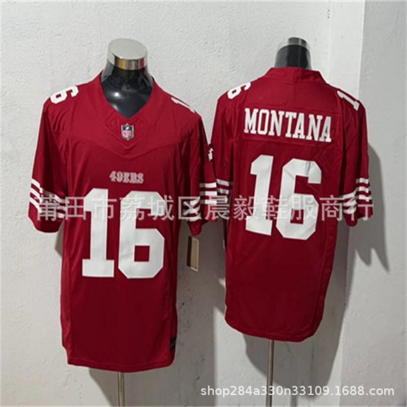 Camiseta Replica de Hombre NFL San Francisco 49ers George Kittle 85 Deebo Samuel 19 Nick Bosa 97 Mezcla de Algodón Uniforme de Fútbol