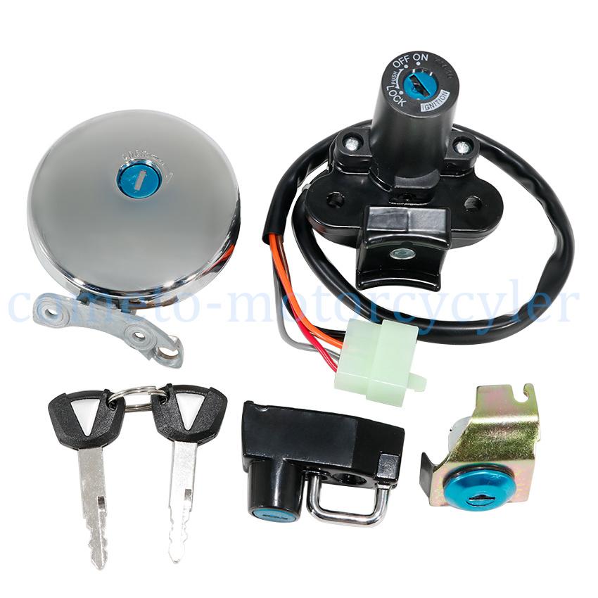 OEM:27048-5316 51049-0003 Motorcycle Ignition Key Lock Switch Set Key Kit For Kawasaki W800 2022-2025 W800 ABS 2024