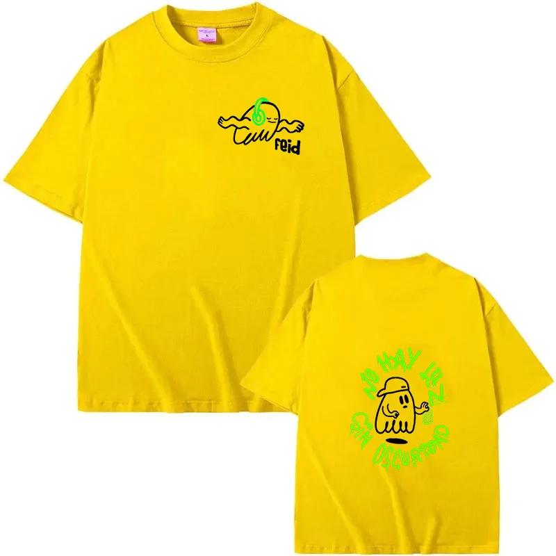 

Мужские футболки Рэпер Feid Ferxxo Mor No Le Temas A La Oscuridad Женская одежда Винтажные футболки Хлопковая футболка с круглым вырезом и свободным вырезом XXXL