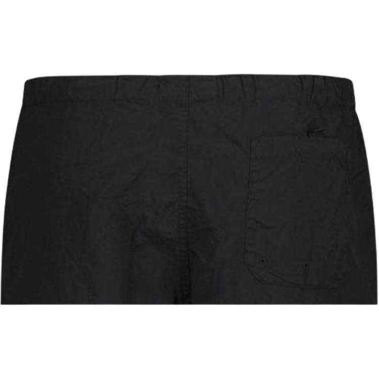 Stone Island Plain Elastic Waist Straight Leg Casual Shorts Men shorts Black 7915B0643-A0029