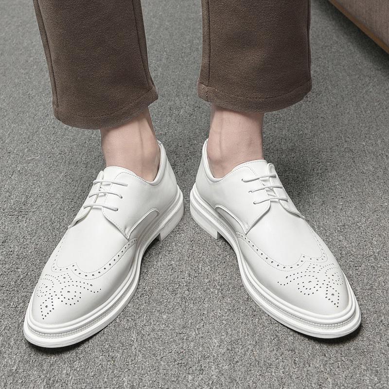 Fashion Casual Business Men's Leather Shoes Vintage Classic Gentleman Style Groom's Wedding Leisure Party Daily outdoor shoes Brogue