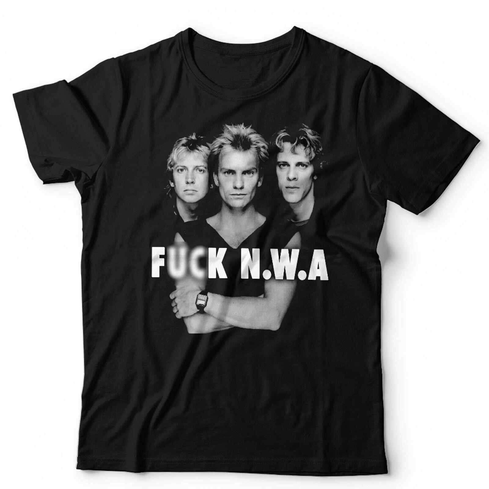 Полицейская футболка F*ck NWA Унисекс Смешная Музыкальная Пародия Хип-хоп Рэп Поп-рок L