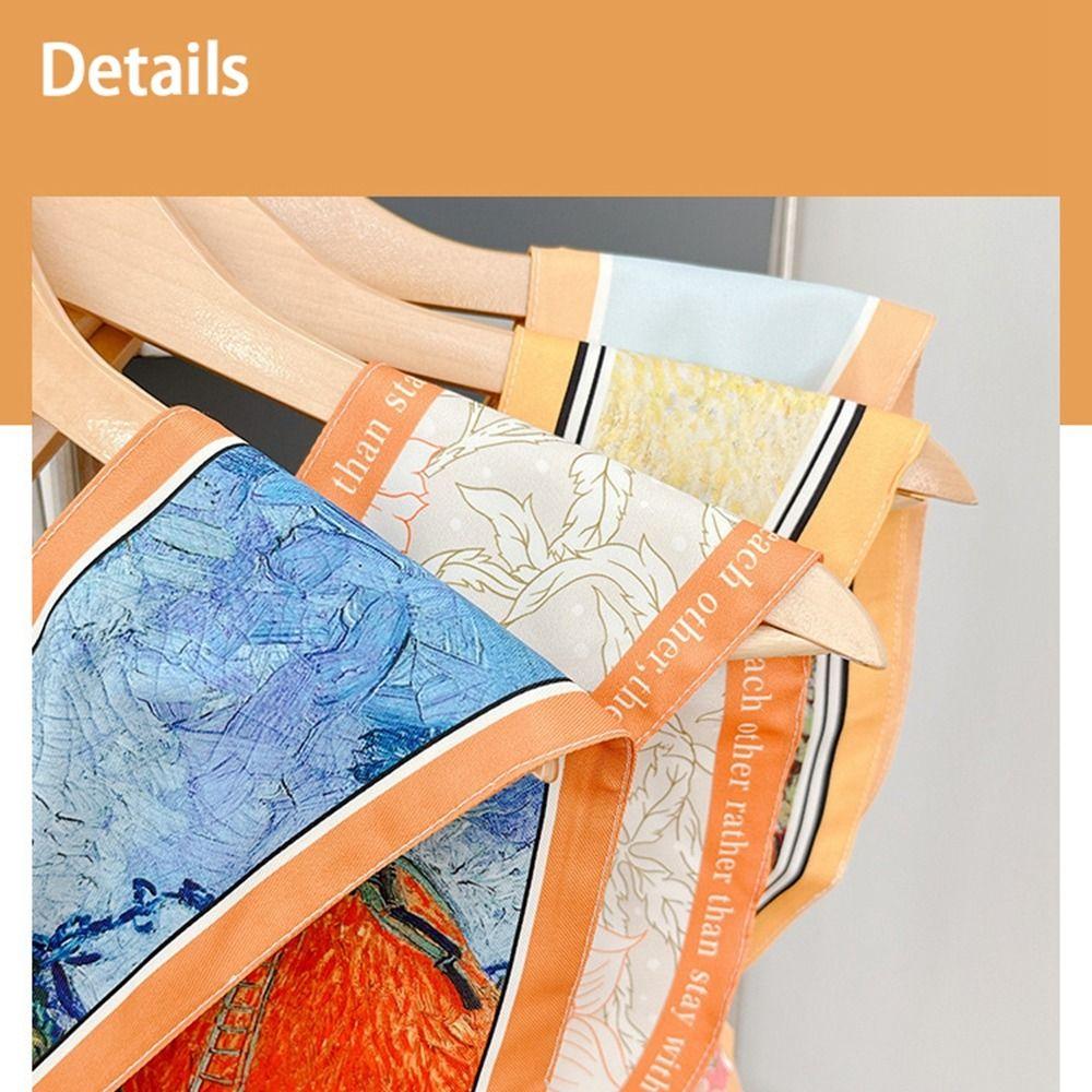 Collar Scarf Accessories Printing Bow Korean Style Scarves Female Shawl Printed Scarf Silk Scarf