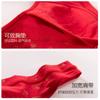 Women Cotton Vest Style Front Buckle Wireless Red Bra For Middle Aged Elderly Mothers