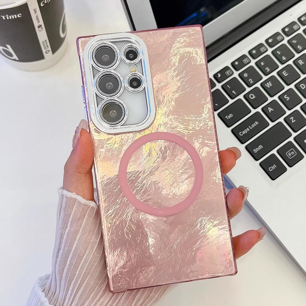 IMD collection laser tinfoil pattern suitable for Samsung S25Ultra mobile phone case s24FE wrinkle pattern A16 lens film