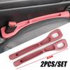 2Pcs Car Seat Gap Filler Organizer PU Waterproof Universal Car Seat Gap Anti-leak Stopper Strip 2Slot Seat Gap Storage Organizer