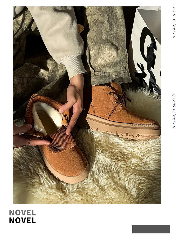 Men's Winter Casual Snow Boots with Velvet Lining