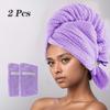 2 Pezzi Asciugamano per Capelli Grande in Pile di Corallo Morbido Asciugamano per Asciugare i Capelli con Elastico con Elastico Asciugatura Rapida Turbanti per Capelli