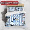 3pcs Duvet Cover Set (1*Duvet Cover + 2*Pillowcase, Without Core), Custom Name Bluey Pattern Bedding Set, Home Bedroom Decor Gift