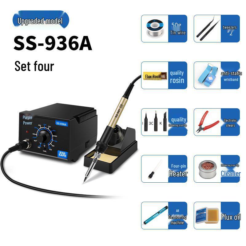936 Adjustable Temperature 60W Soldering Station - Ideal for Household and Mobile Phone Electronic Repairs.
