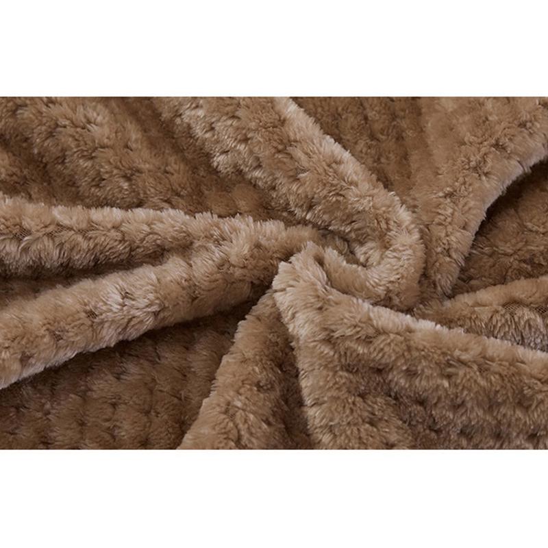 Double Layer Thick Solid Color Composite Blanket Edging Gift Blanket Flannel Blanket