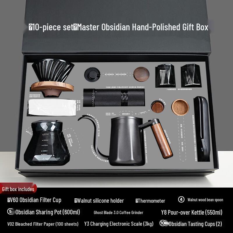 Набор в подарок: Кофеварка для пуровера Shangqi и ручная кофемолка