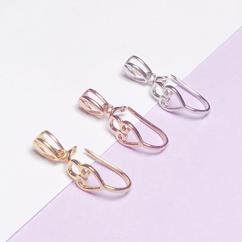 925 Sterling Silver DIY Safety Buckle Clip Pendant – Free Shipping