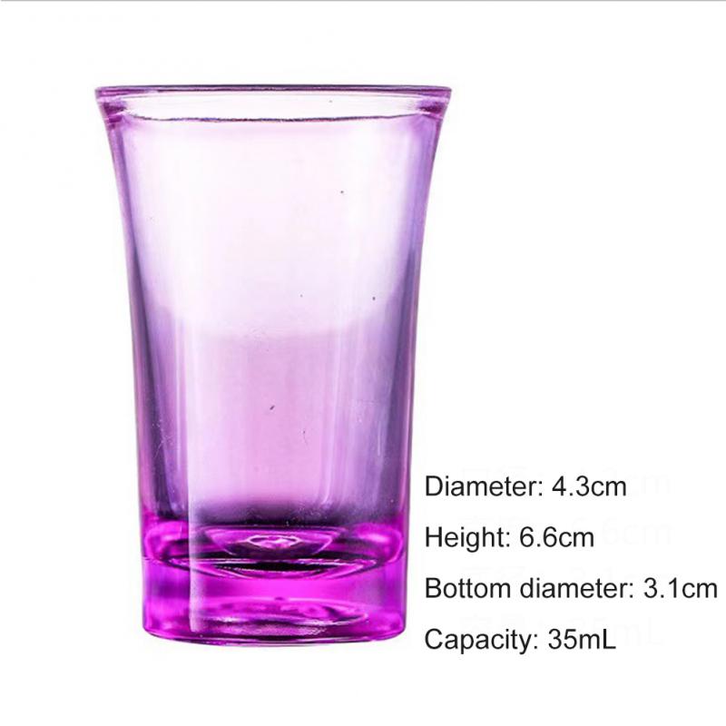 Creative Clear Plastic Cups Reusable Colored Wine Cup Party Shot Glasses Jelly Cups Tumblers Birthday Supply Kitchen Accessories