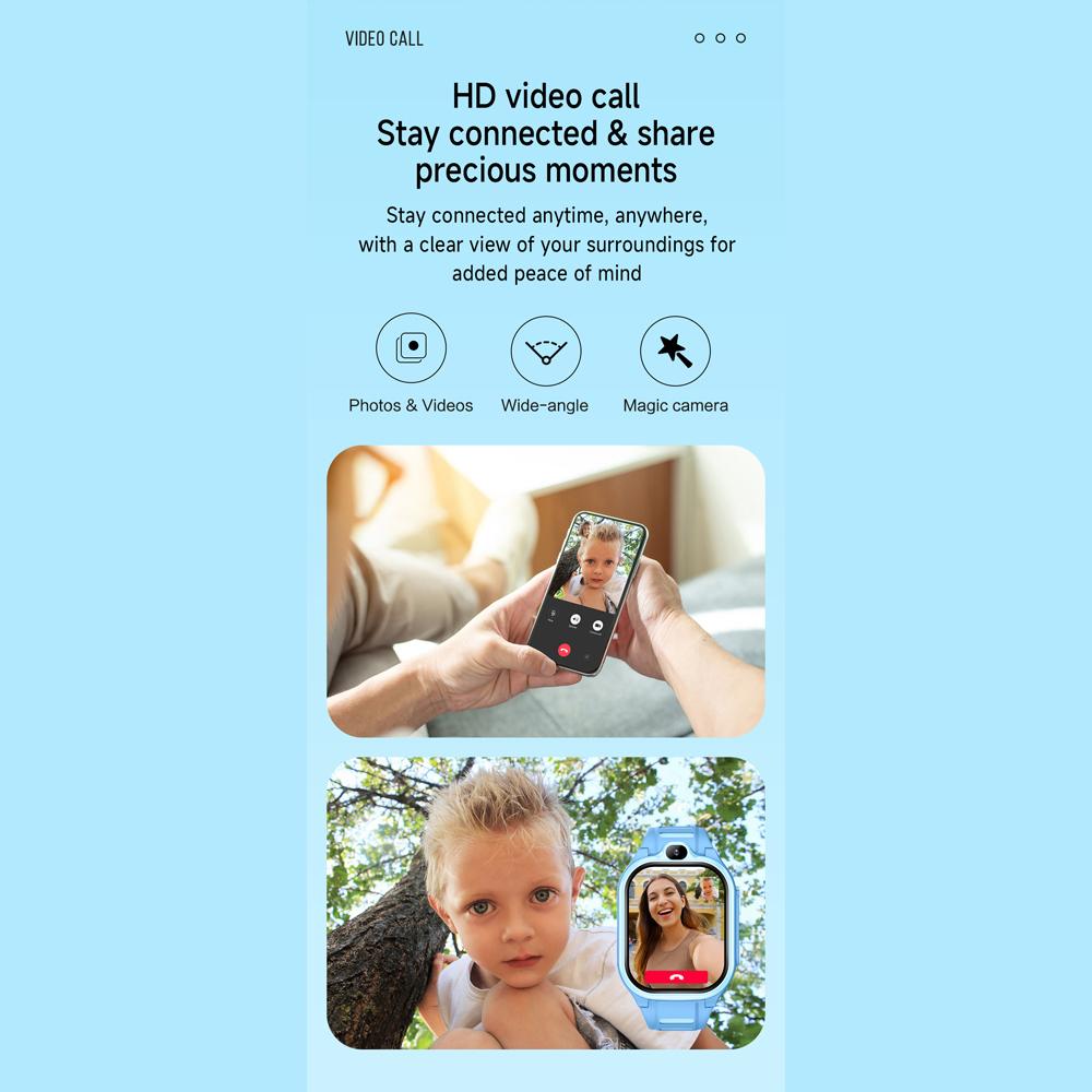 4G Smartwatch Kinder GPS WIFI Videoanruf APP Download Kinder Smartwatch Monitor Tracker Standort Telefonuhr Jungen Mädchen 2GB+16GB