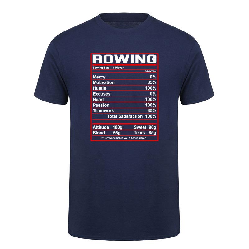 Rowing Nutrition Facts Funny Rower Crew Team Tshirt Sports Athlete Unisex T Shirts Da582