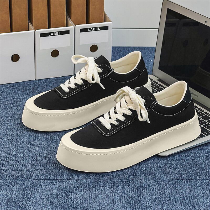 

Summer new 2025 dopamine versatile breathable trend casual heightening thick-soled suture board shoes trendy 39