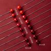New Cinnabar Pure Silver Ear Thread, Hypoallergenic Earrings, Simple Women's Ear Studs, Ear Piercing Care, Birthstone Gift