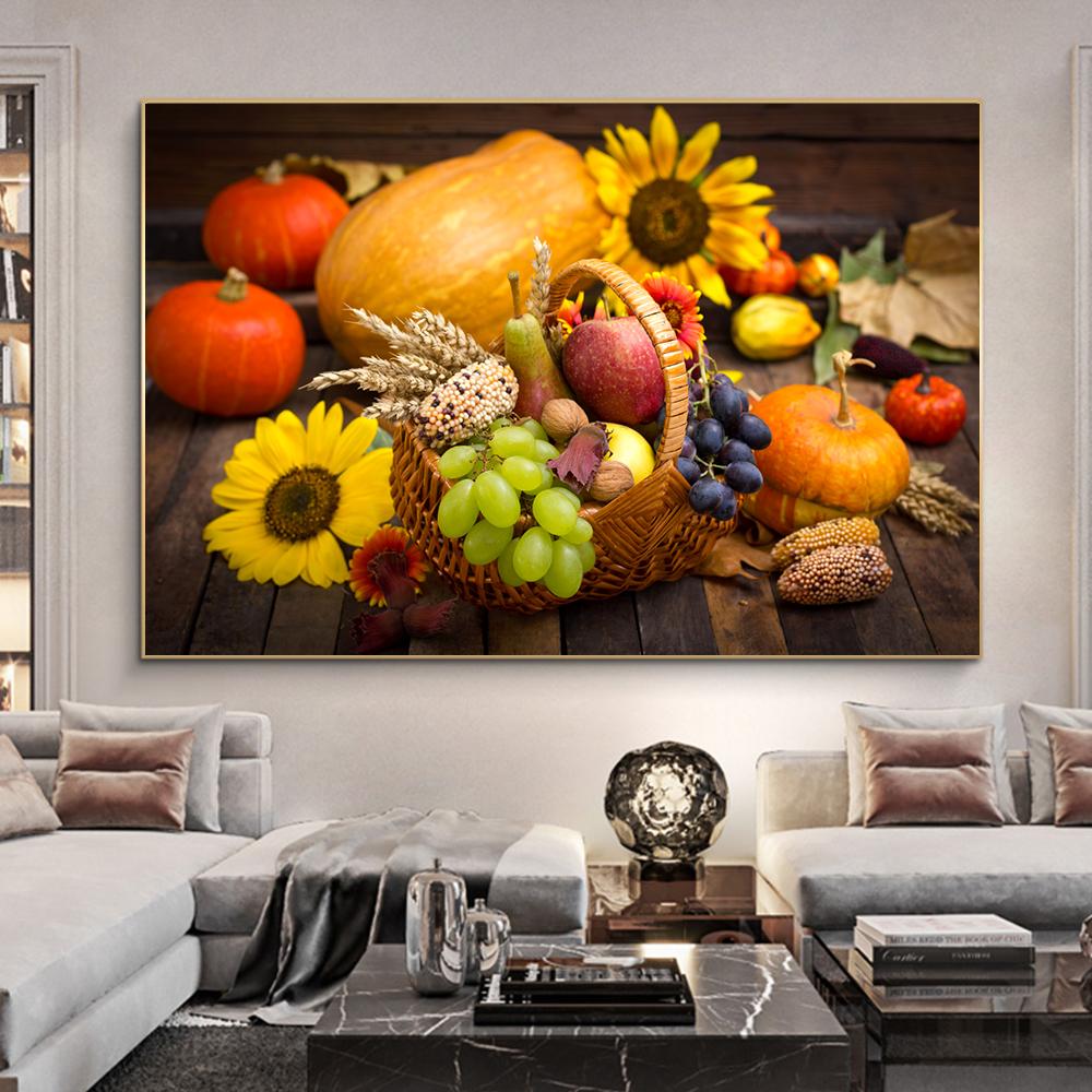 Exquisite Fruits and Vegetables Kitchenware HD Posters and Prints Modern Canvas Painting Wall Art KTY