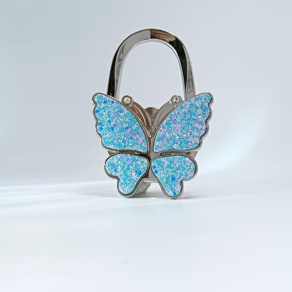 Pretty Butterfly Handbag Hook for Women Foldable Portable Table Hanger Durable Creative Bag Hanger for Table