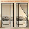 Magnetic Screen Door, Side-Opening Double-Sided Magnetic Screen Door, Insect Screen, Polyester Mesh, High-Density Breathable Screen—Black