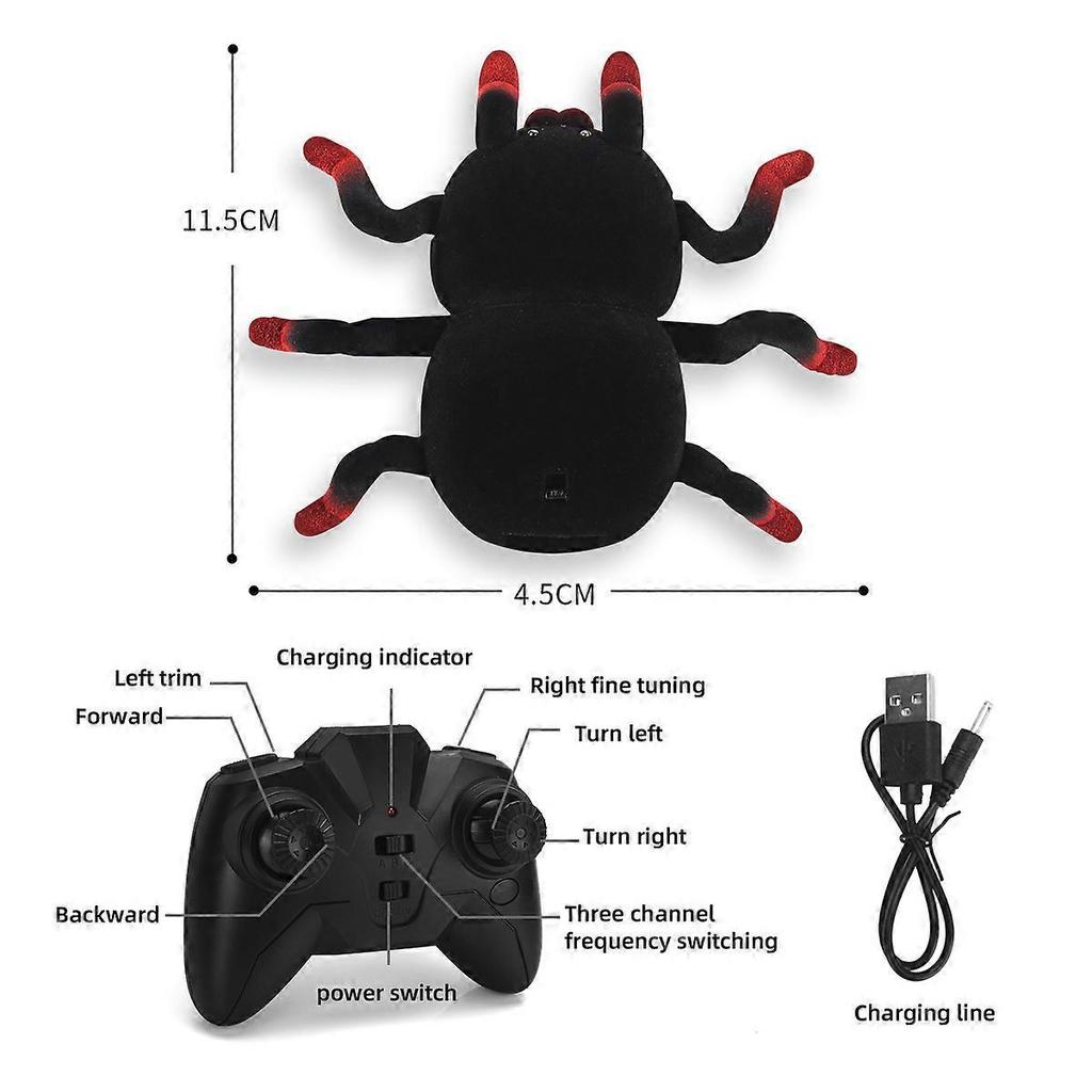 Halloween Spider Wall Climbing Remote Control Toys for Kids Prank Toy Gifts