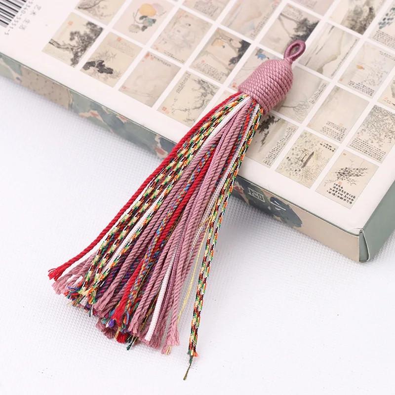 Beautiful Colorful Tassels 12cm Handmade Thick Cord Multi-purpose Tassels Handicrafts Keychain Ornament