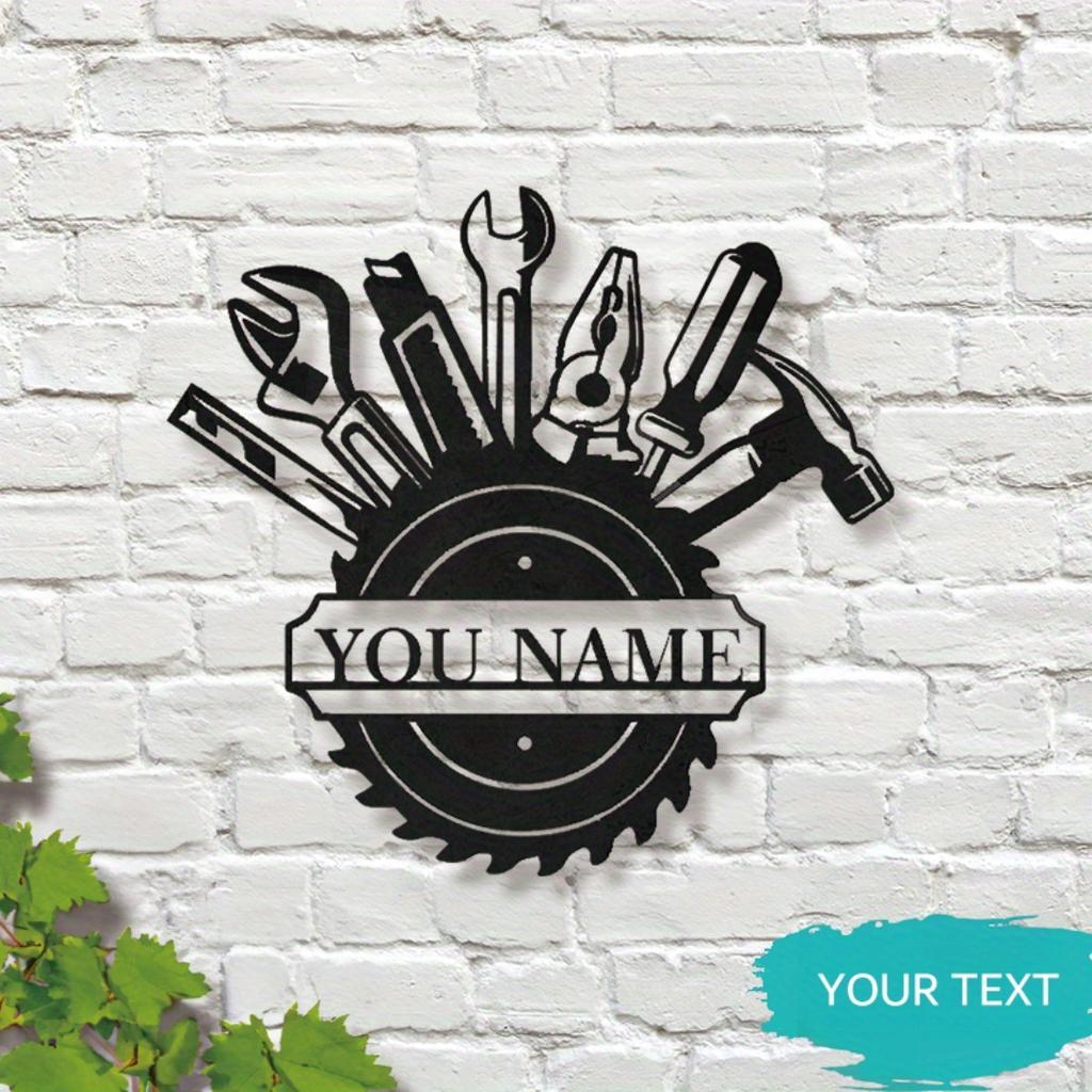 Personalizable Metal Sign Wall Art Iron Handyman Decor for Workshop Home Office Garage