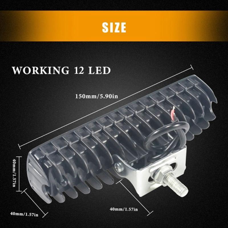 LED Worklight 12-30V Waterproof Car Work Light 300m Beam Distance Roof Mount Spotlight for SUV Truck Easy Installation