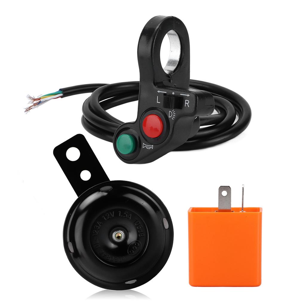 Motorcycle Handlebar Horn Turn Signal Light Switch Assembly 7 8in Multifunctional Replacement for Suzuki