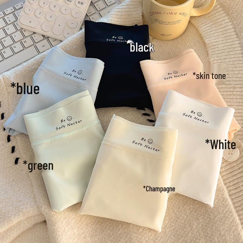 Women's Ice Silk Seamless Mid-Waist Boxer Briefs with Antibacterial Cotton Crotch, Breathable and Extended Fit.